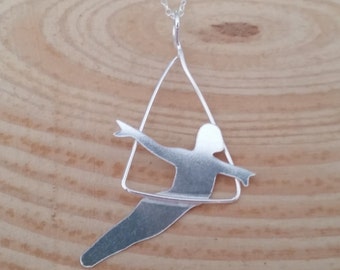Sterling Silver Trapeze Artist Necklace