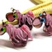 SMAUGGS handmade unicorn (1 piece, 24mm x 15mm x 15mm), glass, pink, purple, hole 2mm runs vertically
