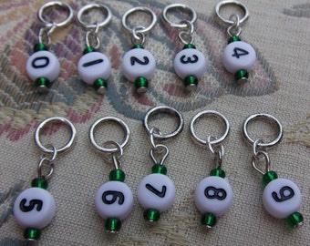 Number knitting/crochet markers