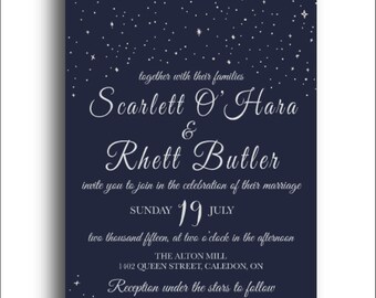 celestial wedding collection starry sky wedding invitation