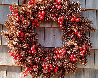 Lasting Pinecone Holiday Wreath
