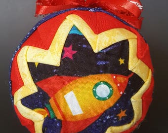 Red Rocket Snow Globe Ornament