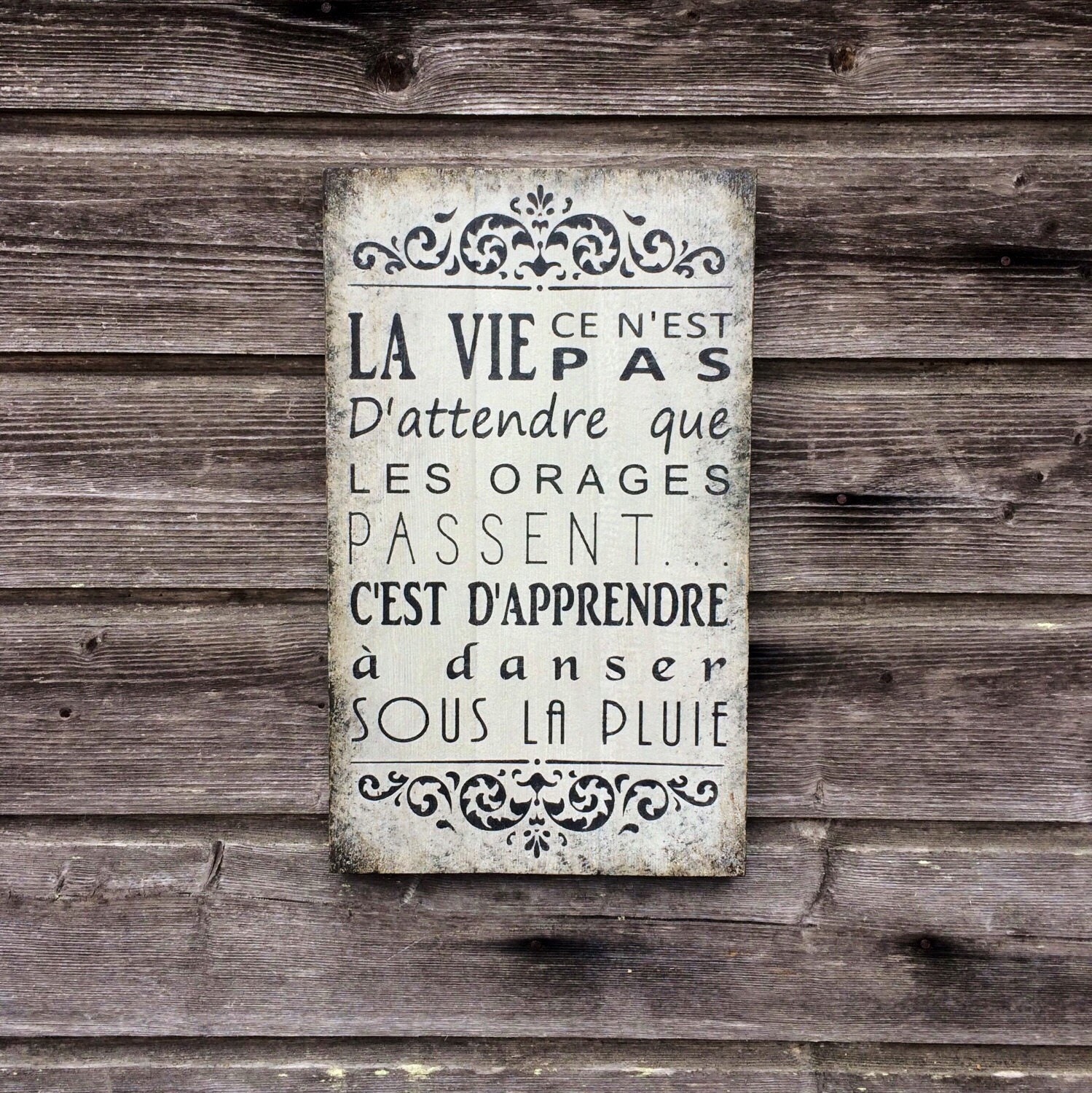 Décoration murale / Tableau citation / 42cmx25cm / Tableau en