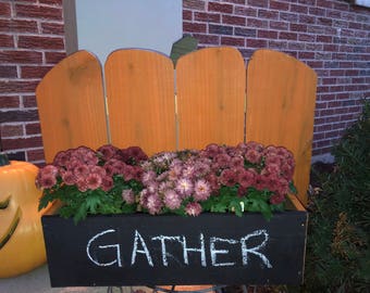 Plump Pumpkin Porch Planter with Chalkboard Front
