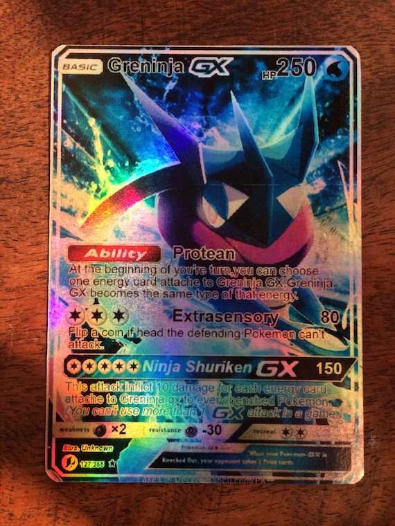 Ash Greninja Gx Ex Orica Pokemon Card