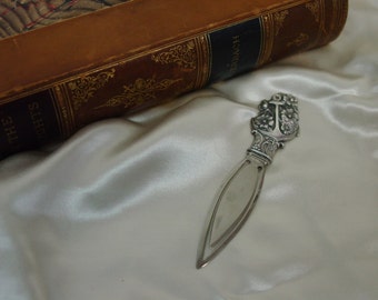 Bookmark Victorian Sterling with Monogram, Anchor, Flowers 3 5/8" Stunning