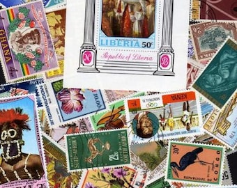 Africa Stamps, 50 Diff, Africa Postage Stamps, African Stamps,African Postage Stamps, Postage Stamps, Stamps, African postage stamps,Stamps