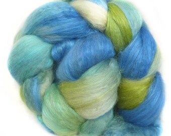 BABY CAMEL SILk handdyed luxury roving top spinning fiber 3.3 oz