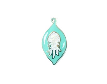 Cuttlefish Egg Pin (hard enamel pin cute cuttlefish kawaii glitter pin lapel pin badge octopus jewelry cephalopod cloisonne backpack pin)