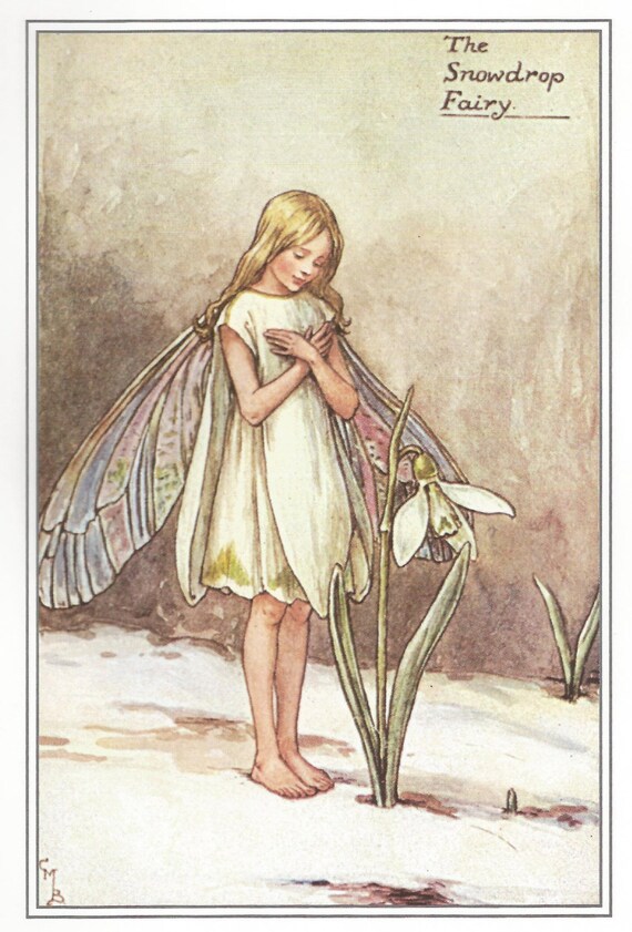 The Snowdrop Fairy Cicely Mary Barker Flower Fairies Vintage