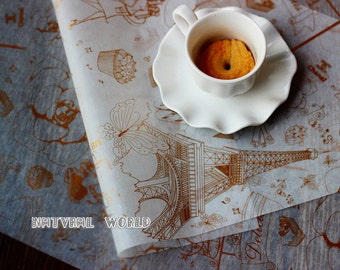 10 sheet French style Food Wrapping Paper,Nougat wrapping Paper,cake Wax Paper,Soap Packaging Paper,Greaseproof Baking Paper,candy paper