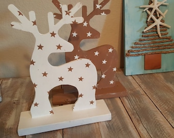 wooden reindeer set of 2