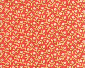 Fig Tree Fabric - Hazel and Plum - Red Fig Tree Quilt Fabric - Red Floral Quilting Fabric By The 1/2 Yard