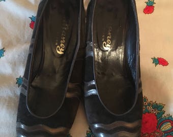 80's vintage shoes size 37 suede