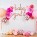 Baby Girl Balloons / Baby Shower Rose Gold Cursive Script Balloon / Birth Pregnancy Announcement / Gender Reveal Party / It's a Girl Banner