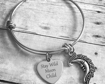 Stay Wild Moon Child Charm Bracelet