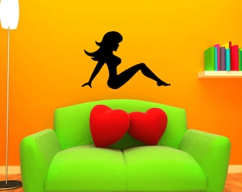 Mudflap Girl Sticker Decal Die Cut - Self Adhesive Vinyl - Weatherproof - Made In USA - Many