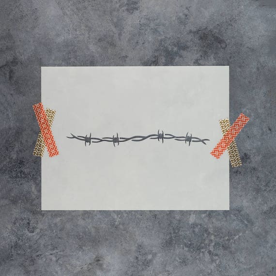 Barbed Wire Stencil Reusable DIY Craft Stencils of Barbed
