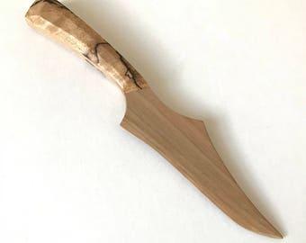 Wooden Letter Opener - Cake Knife: Elm| Spalted Pecan | Handmade | Housewarming Gift | Wood Utensil | Gift | Office | Home