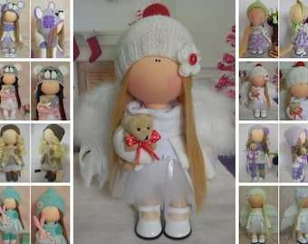 Angel doll Cloth doll Tilda doll Textile doll Handmade doll Fabric doll White doll Soft doll Interior doll Baby doll Nursery doll by Maria M