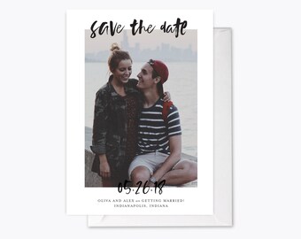 Minimal Date Photo Save the Date printable