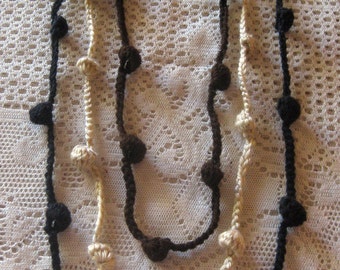 Crochet Bobble Necklace Set