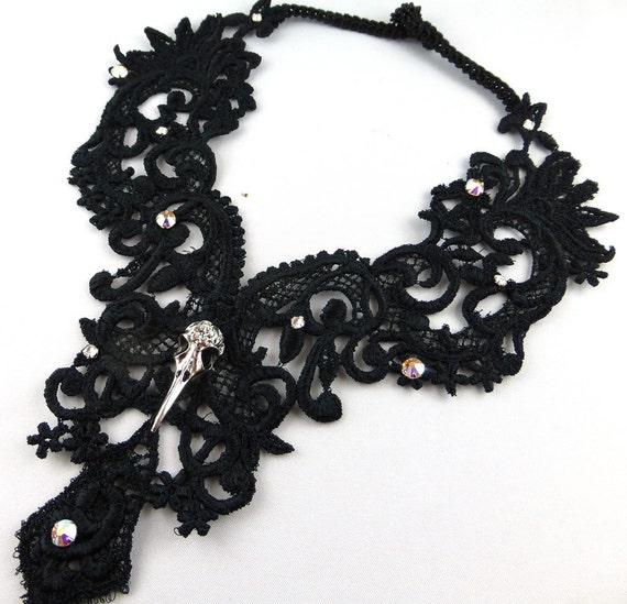 Necklace Gothic Goth Bead Embroidery