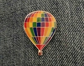 Rainbow Hot Air Balloon Pin