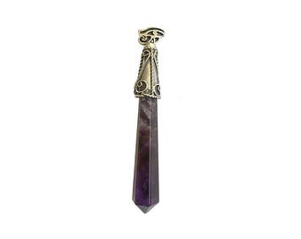 Sterling Silver Amethyst Point Pendant. (Free Shipping)
