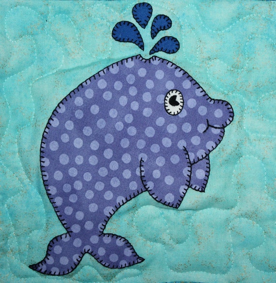 Fish <strong>Applique Template</strong> PDF Pattern Animal Sea Creature ... Whale applique template