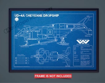 Alien Dropship Schematic Print