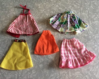 Vintage lot of 5 Barbie doll Skirts