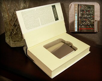 Hollow Book Safe with Flask - The Girl Who Kicked the Hornet's Nest - Secret Book Safe