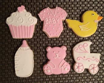 It's a Girl Pink Sugar Cookies