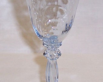 Cambridge Glass Moonlight Blue CAPRICE 5 3/4 Inch High 3 Ounce Liquor Cocktail