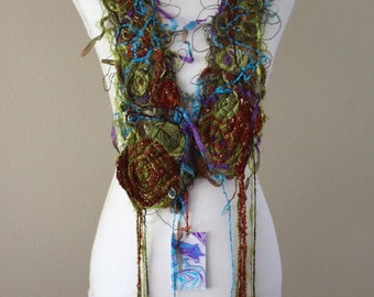 Joyful Fiber Scarf ~ Wearable Art