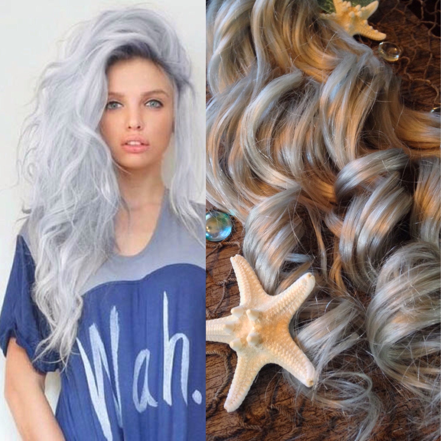 Hair Extensions Opal Hair Silver Hair Grey Hair Platinum