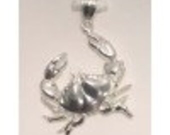 Sterling Silver Crab Pendant
