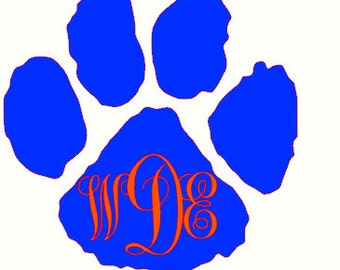 Auburn Monogram Car Decal, Monogram Car Decal, Monogram Decal, Laptop Decal