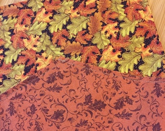 Fall Table Runner, fall leaves table runner, reversible table runner, fall decor, fall leaves decoration