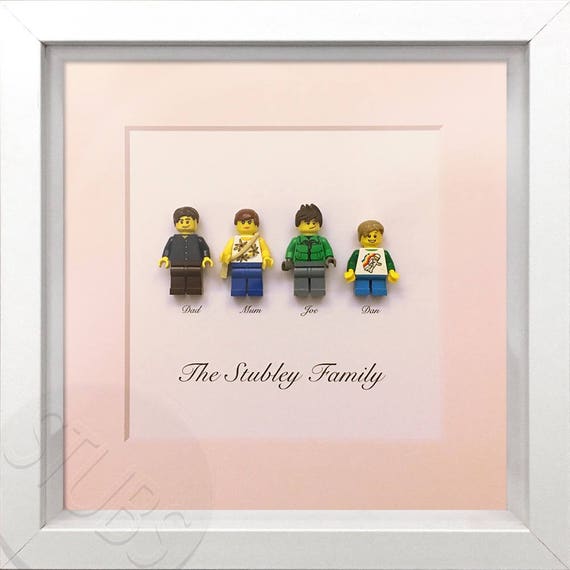 Lego personalised family Minifigure picture frame