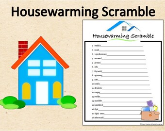 Instant Download Housewarming Word Scramble GamePrintable Party GameHousewarming Shower Activity Instant Download Housewarming Word Scramble GamePrintable Party GameHousewarming Shower Activity