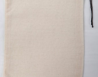1000 5x7 Cotton Muslin Black Hem and Black Drawstring Bags