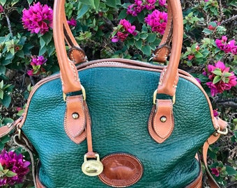 Vintage Green Dooney & Bourke All Weather Leather Handle Bag