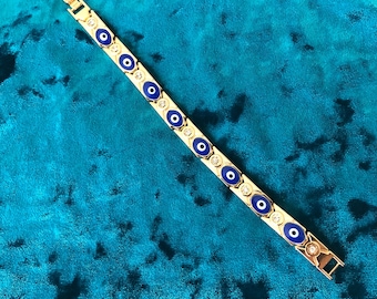 Evil Eye Glam Gold Bracelet