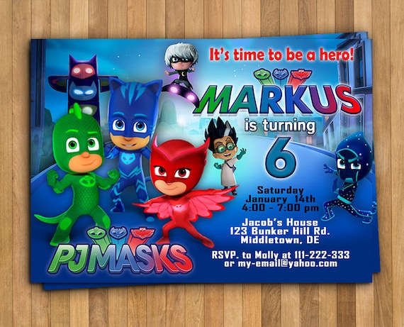 Pj Masks Invitations Printable 10