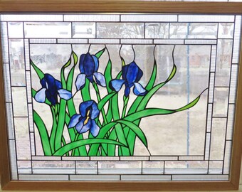 Stained Glass Window Art Nature Panel Wildlife Wren and Stained Glass Window Art Nature Panel Wildlife Wren and