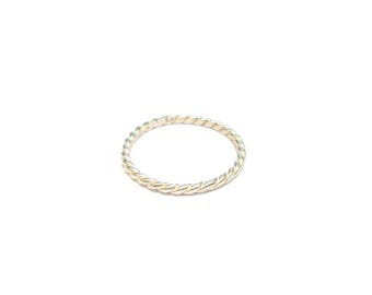 Twisted sterling silver ring