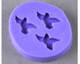 moule en silicone 3 pigeons pour pâte fimo, pour pâte polymère