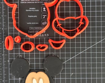 Mickey Mouse Cookie Fondant Cutter Set - Large Sizes! Extra Durable!